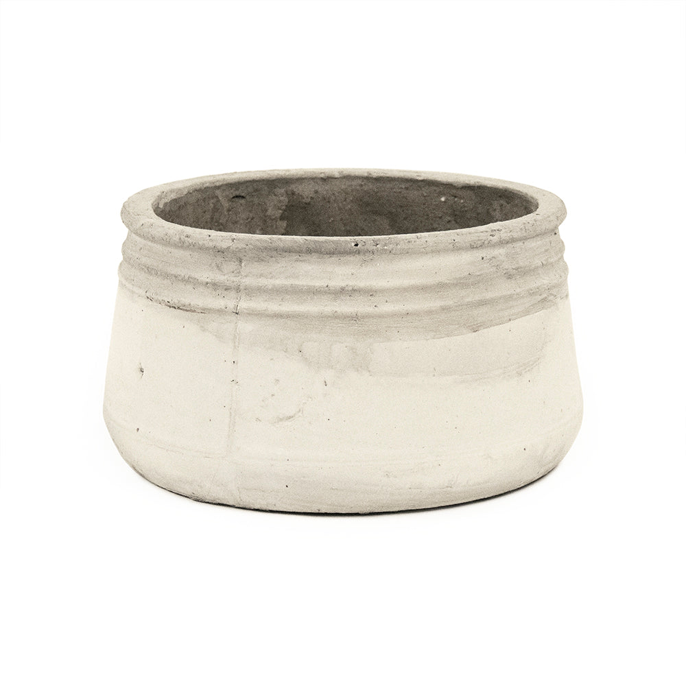 Distressed White Bowl (10041S A25A)