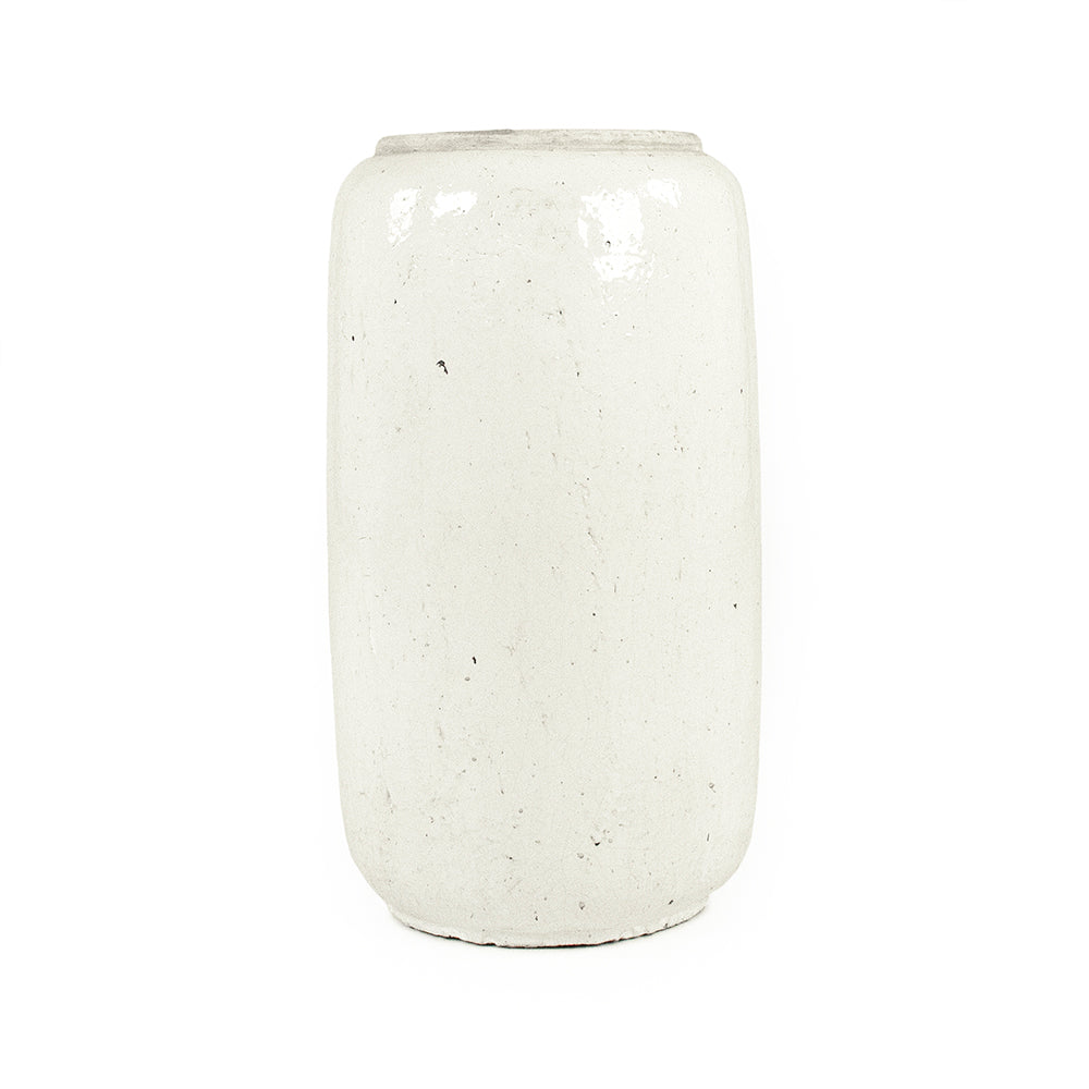 Distressed White Vase (4974L A25A)