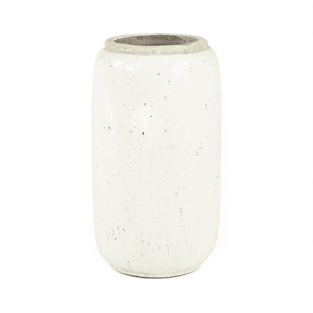 Distressed White Vase (4974S A25A)