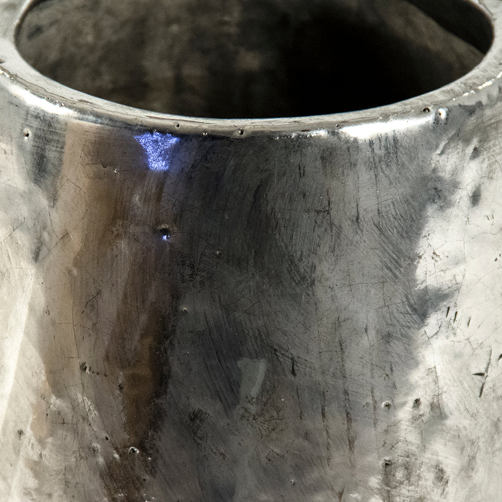 Distressed Metallic Vase