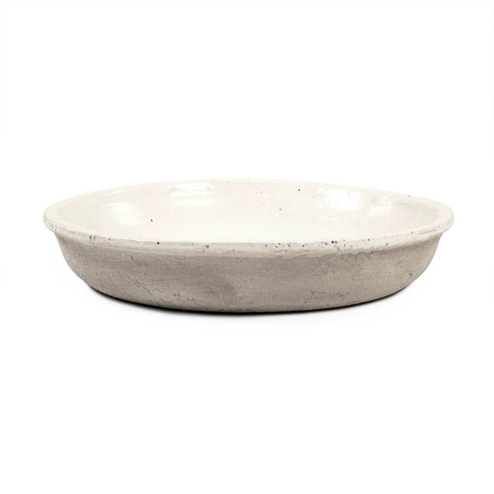 Distressed White Plate (9702S A25A)