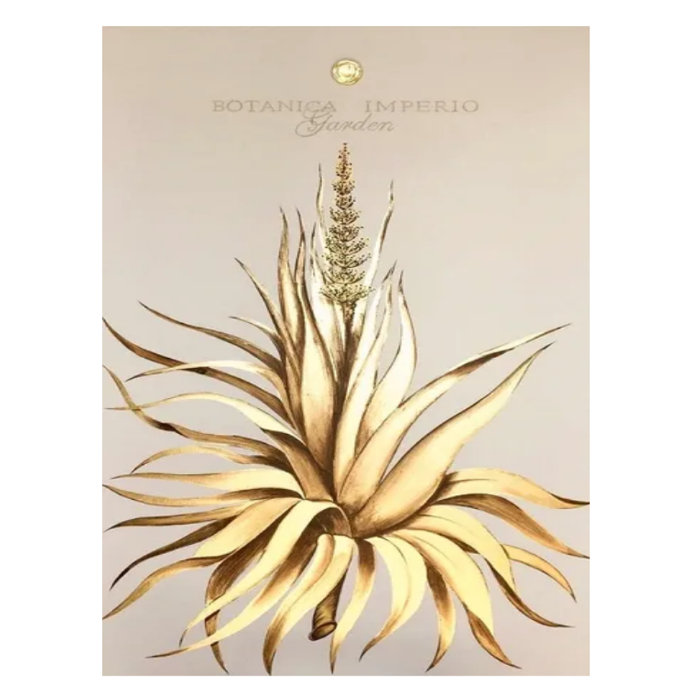 Aloe Vera Gold Leaf I - Size 36"X60"