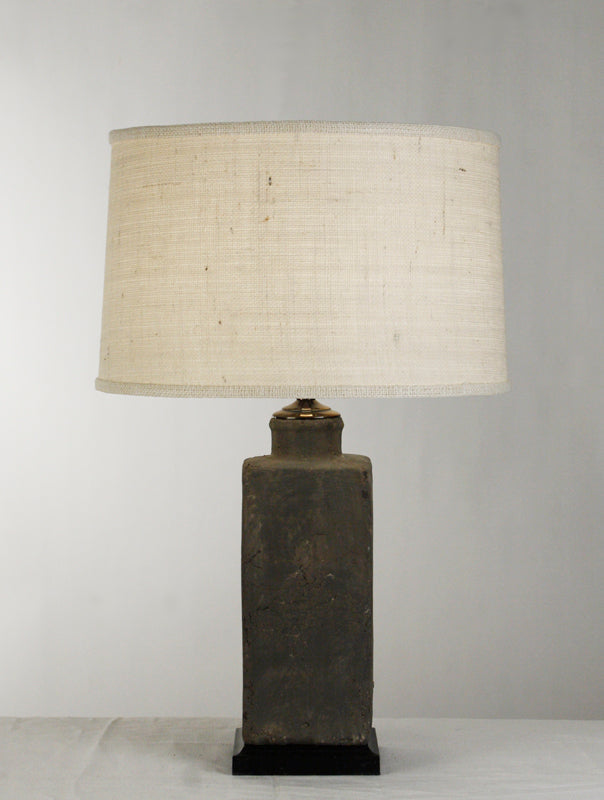 Pottery Lamp 16" Cream Shade