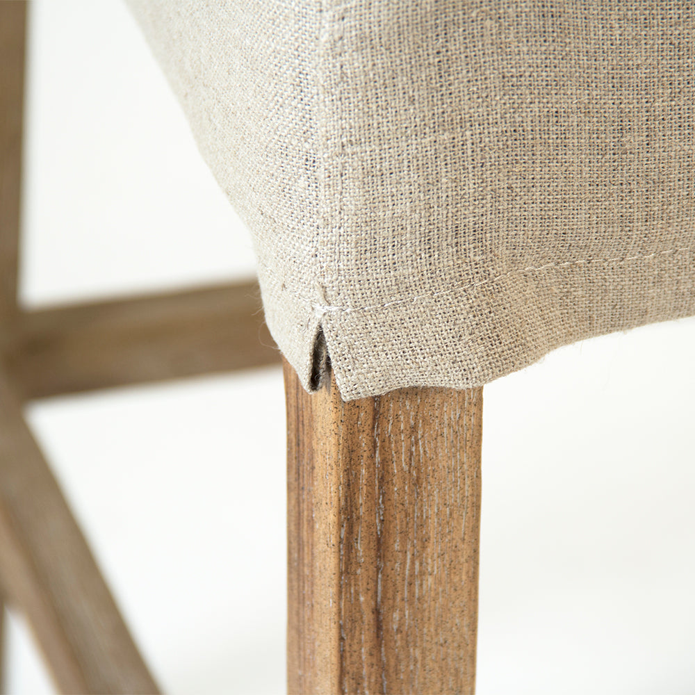 Avignon Slipcover Bar Stool Red Stripe
