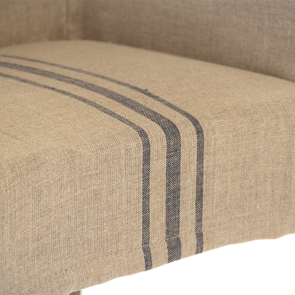 Avignon Slipcover Arm Chair Blue Stripe