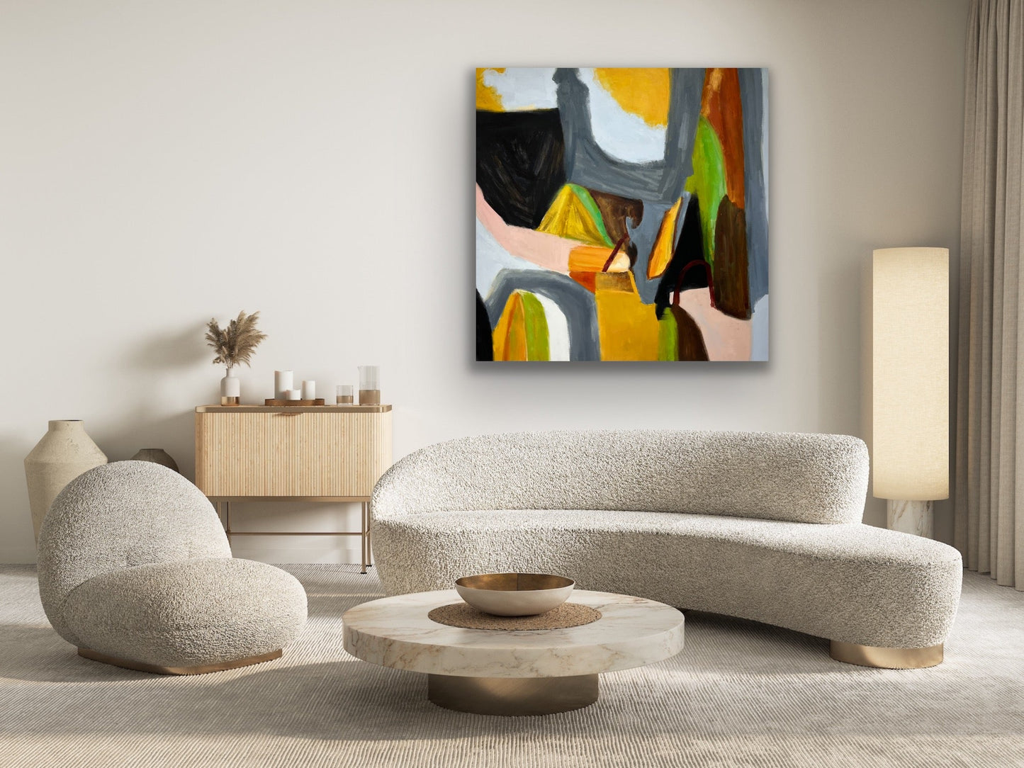 Abstract Hills Painting