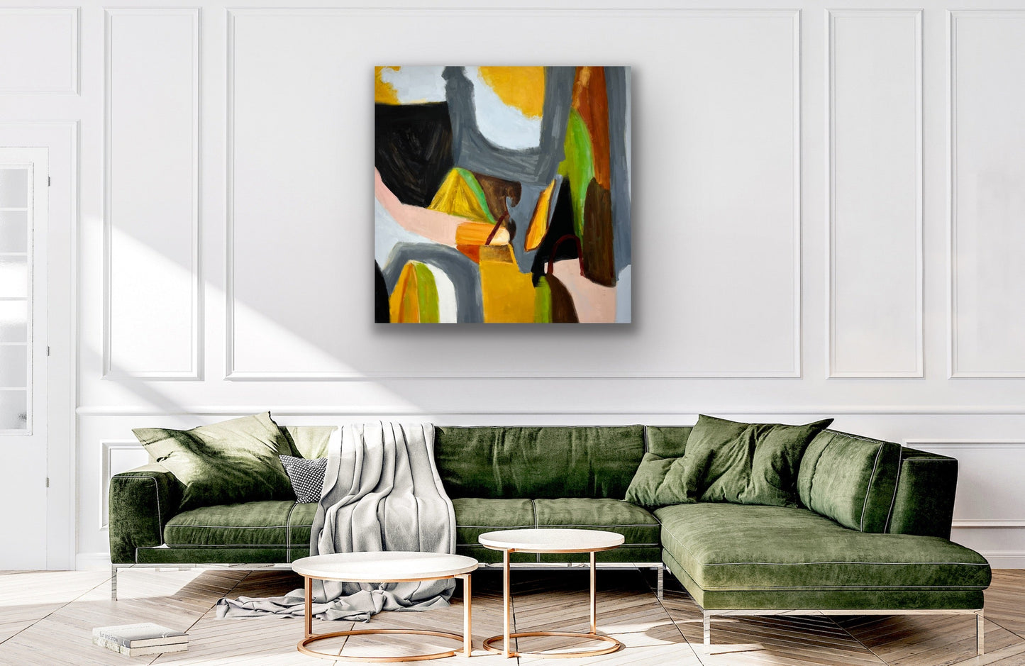 Abstract Hills Painting