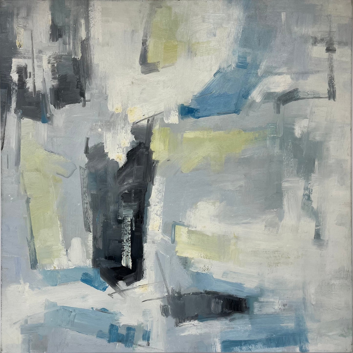 Abstract Blue Fog Painting