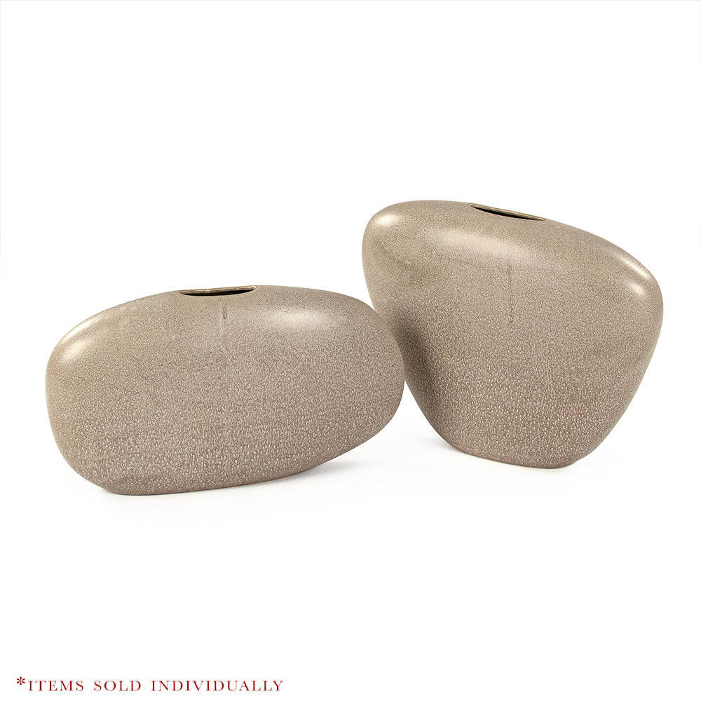 Splash Grey Assymetrical Pebble Vase