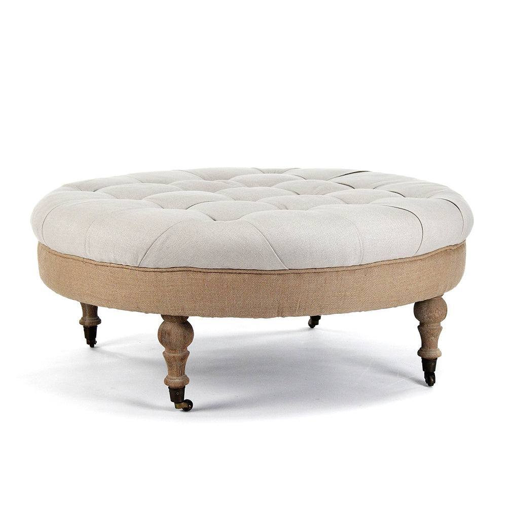 Maison Tufted Round Ottoman