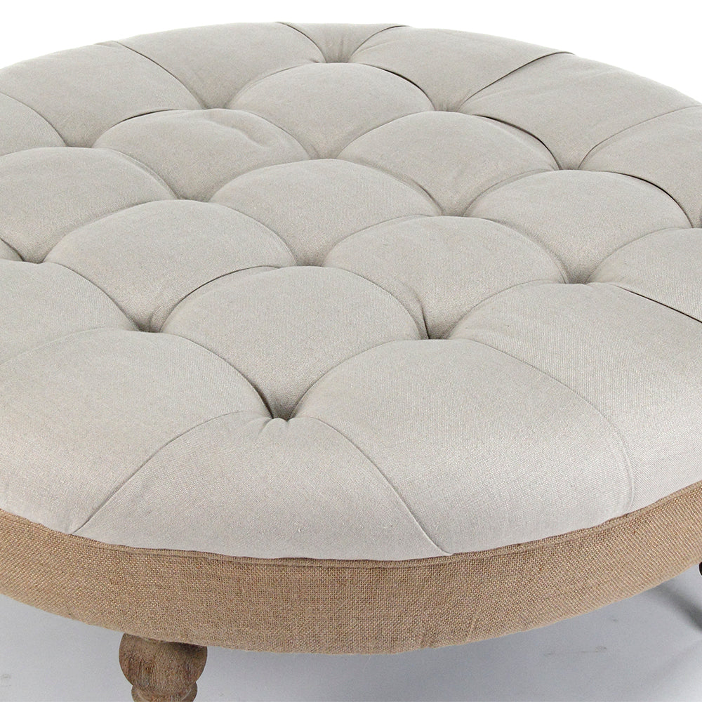 Maison Tufted Round Ottoman