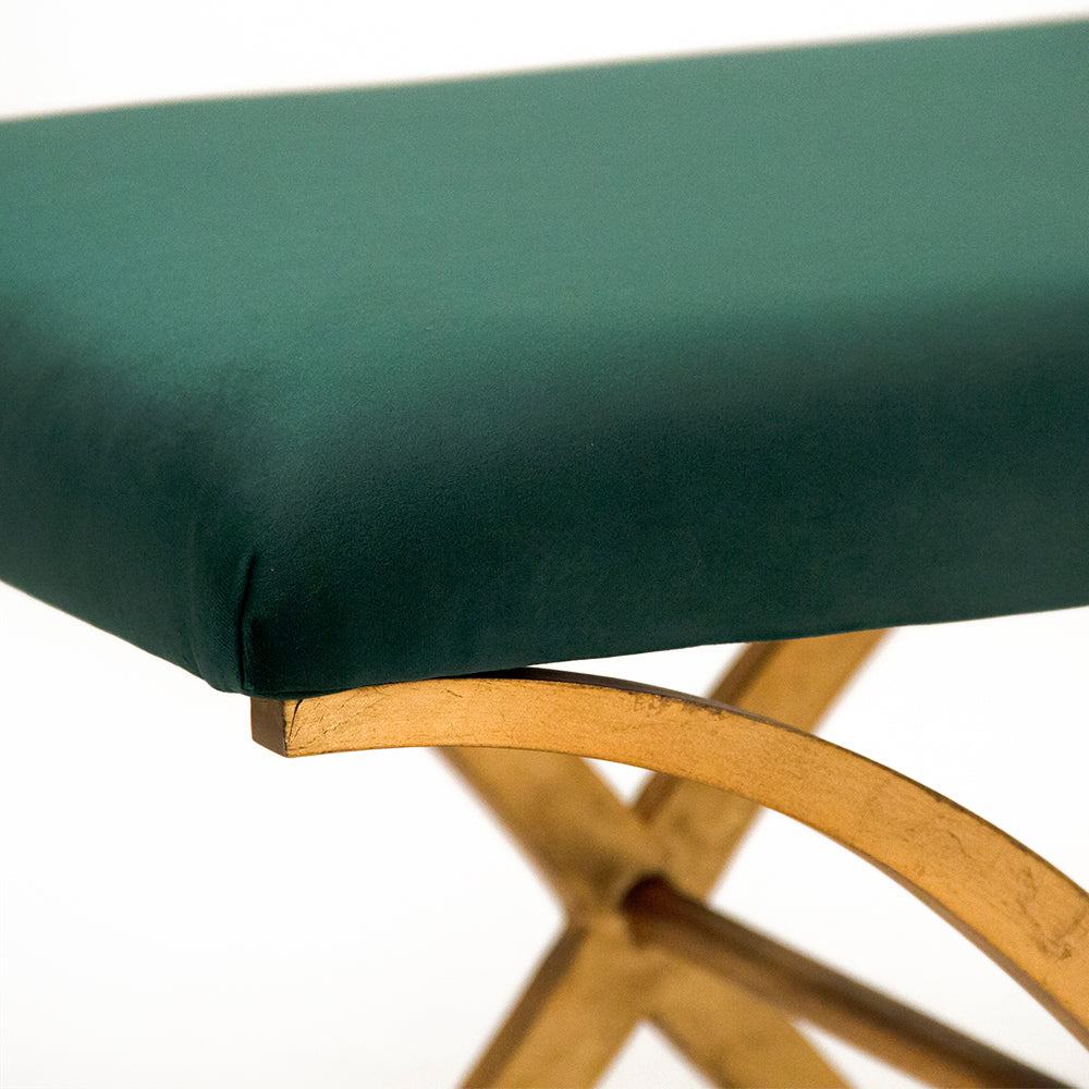 Green Velvet Amara Bench