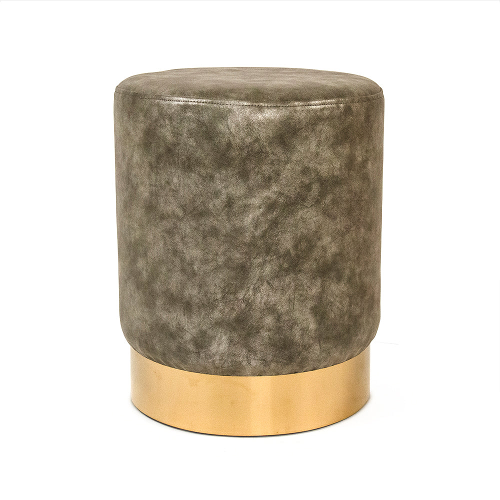 Distressed Grey PU Stool