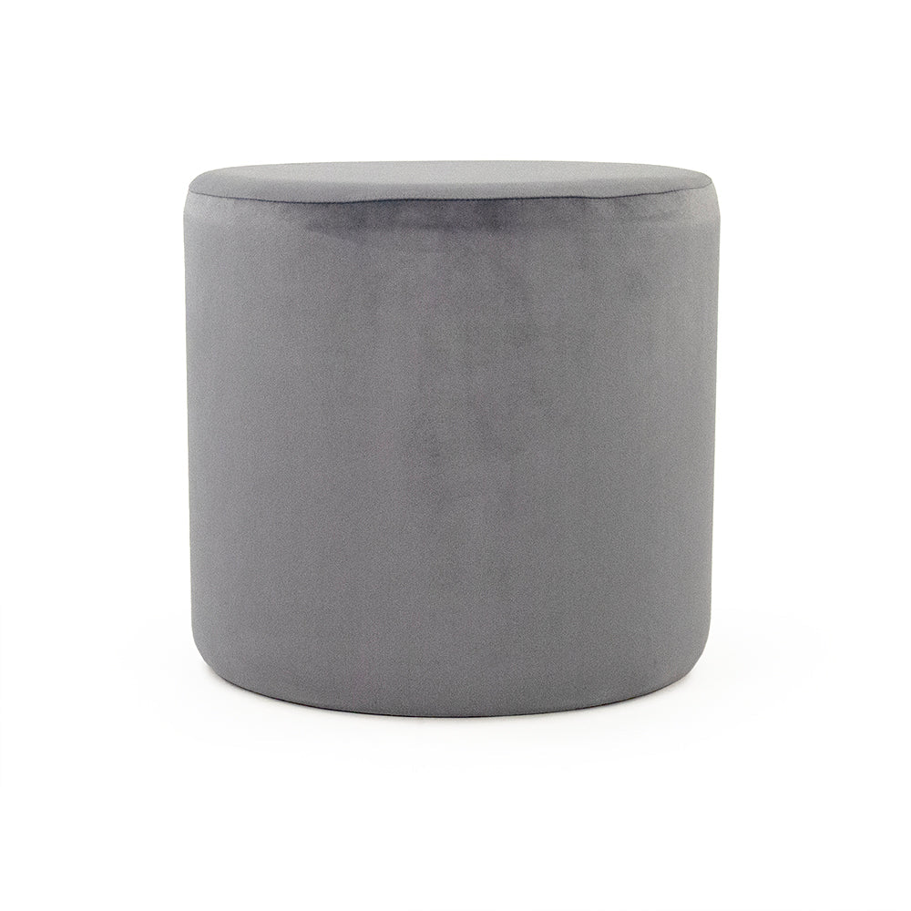 Pale Blue Velvet Stool
