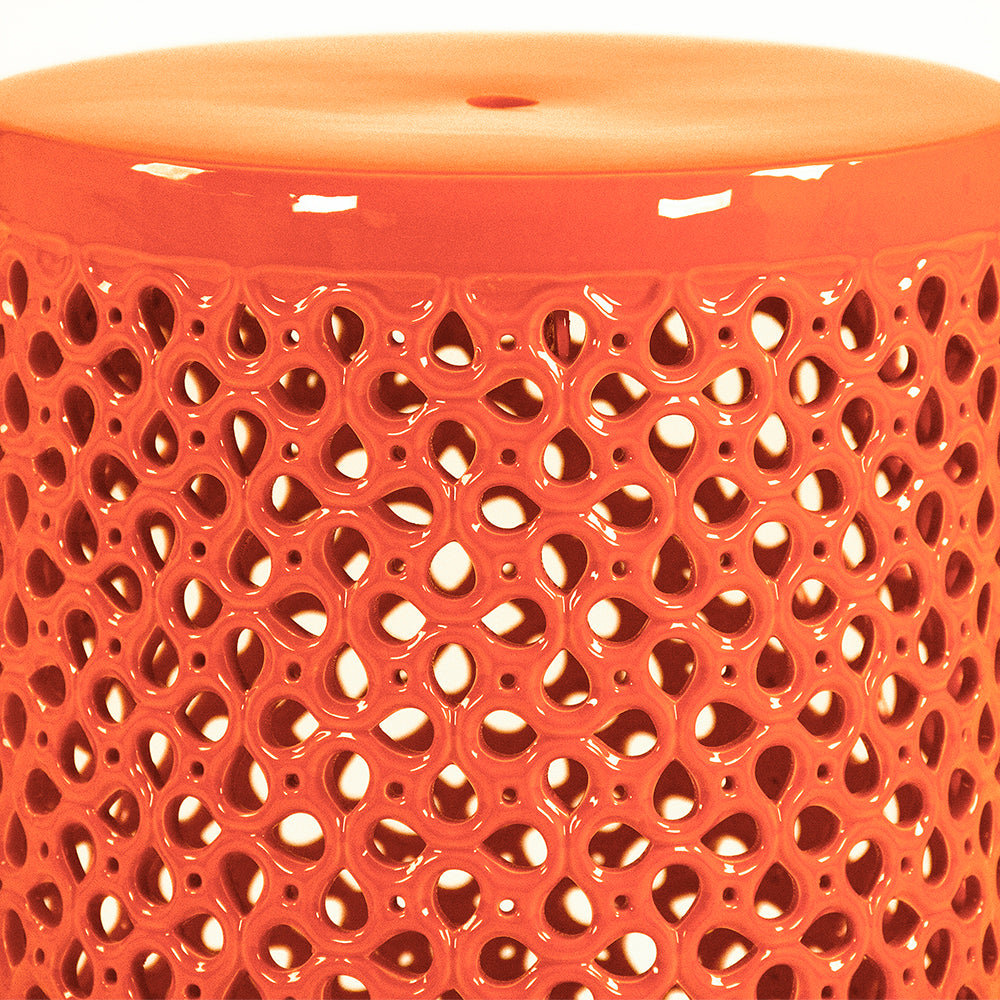 Lanie Garden Stool Orange