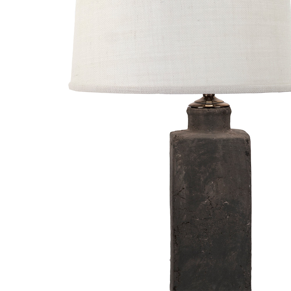 Pottery Lamp 16" Cream Shade