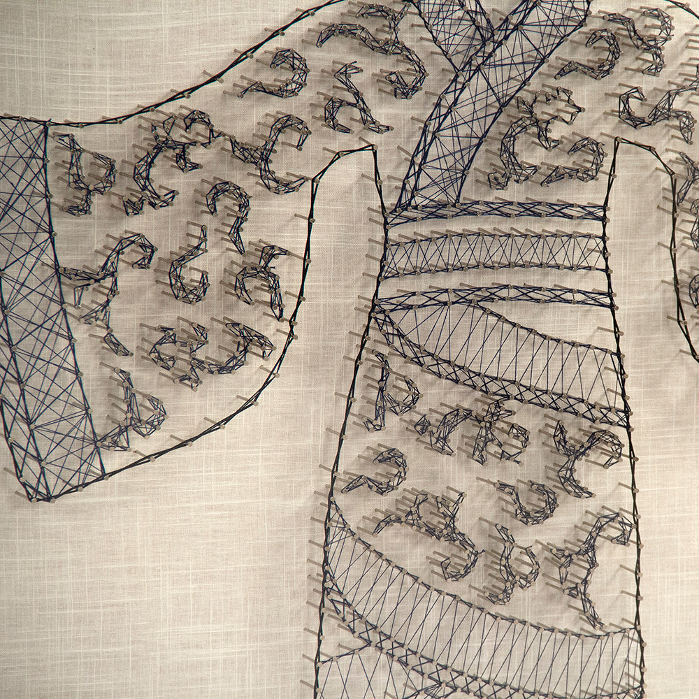 Kimono String Acrylic Frame Wall Art