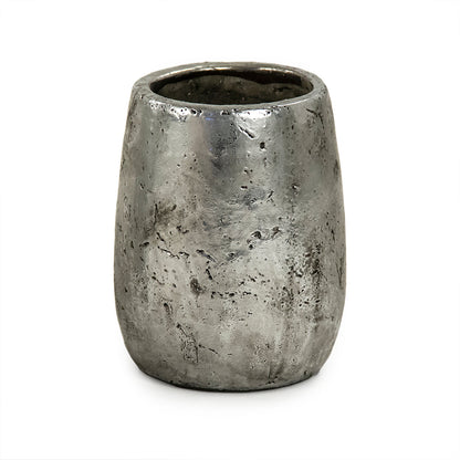 Distressed Metallic Vase