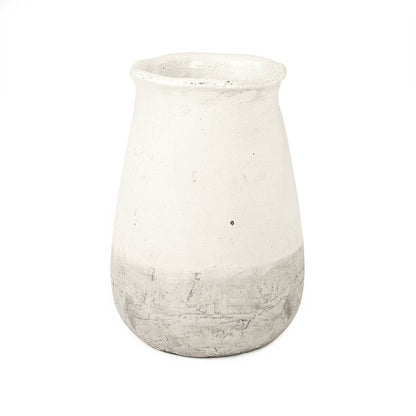 Distressed White Vase (9801L A25A)