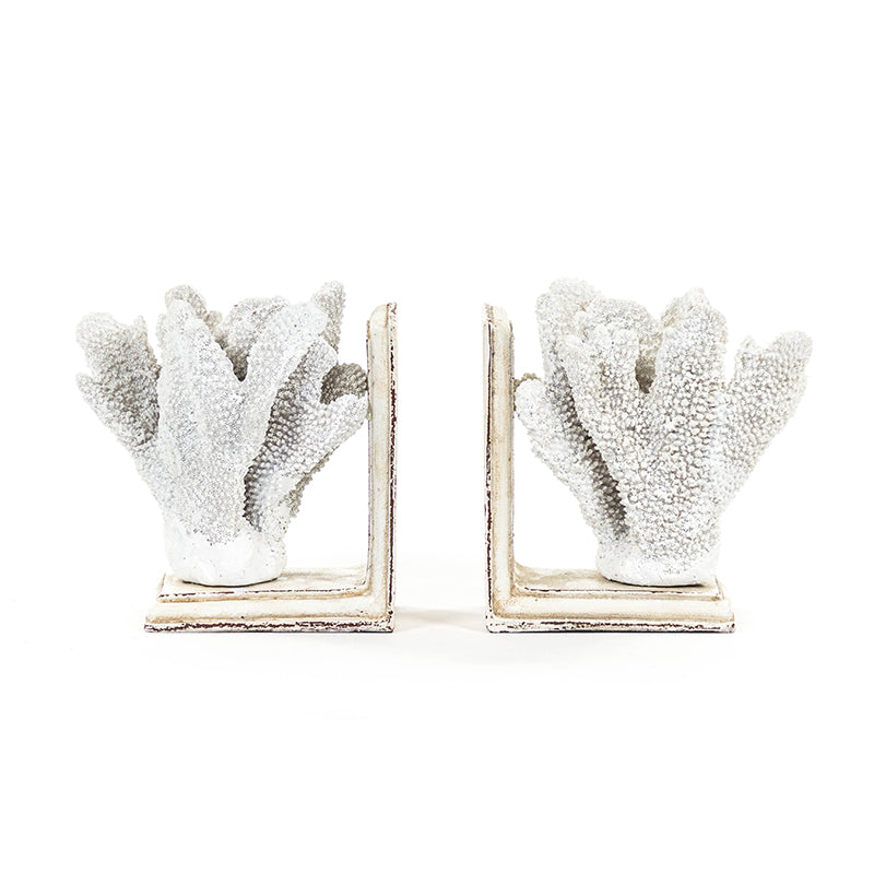 White Coral Bookends