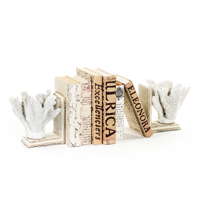 White Coral Bookends