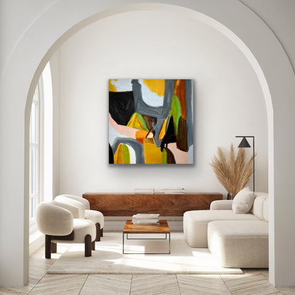 Abstract Hills Painting