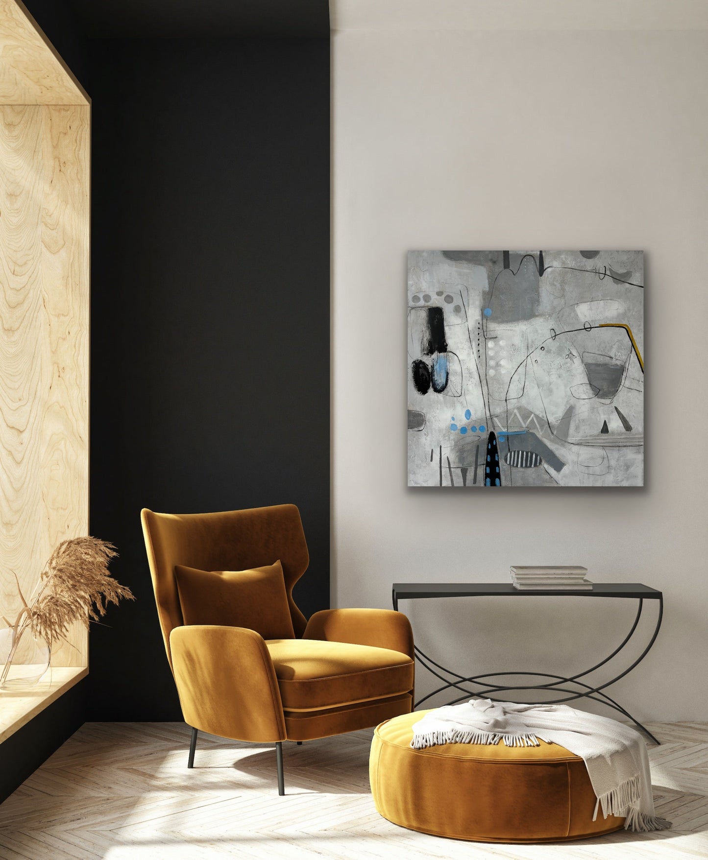 Abstract Gray Painting