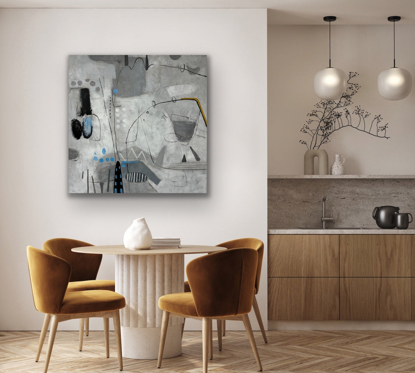 Abstract Gray Painting