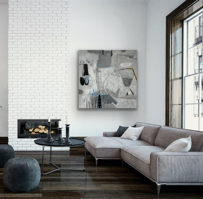 Abstract Gray Painting