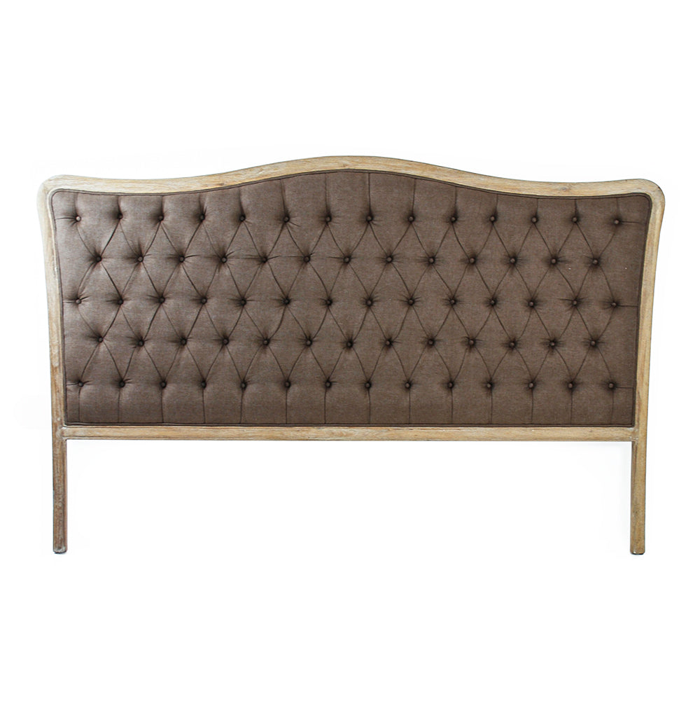 Maison Tufted Headboard (King, Aubergine Linen)