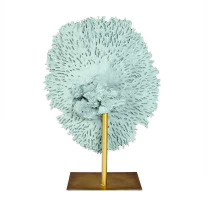 Blue Coral on Gold Base