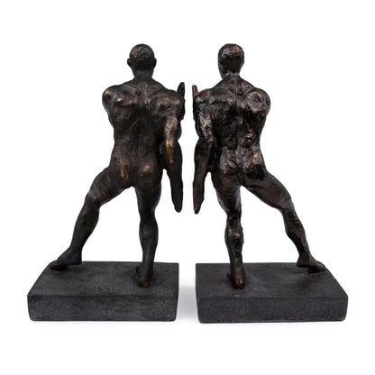 Pushing Men Bookends