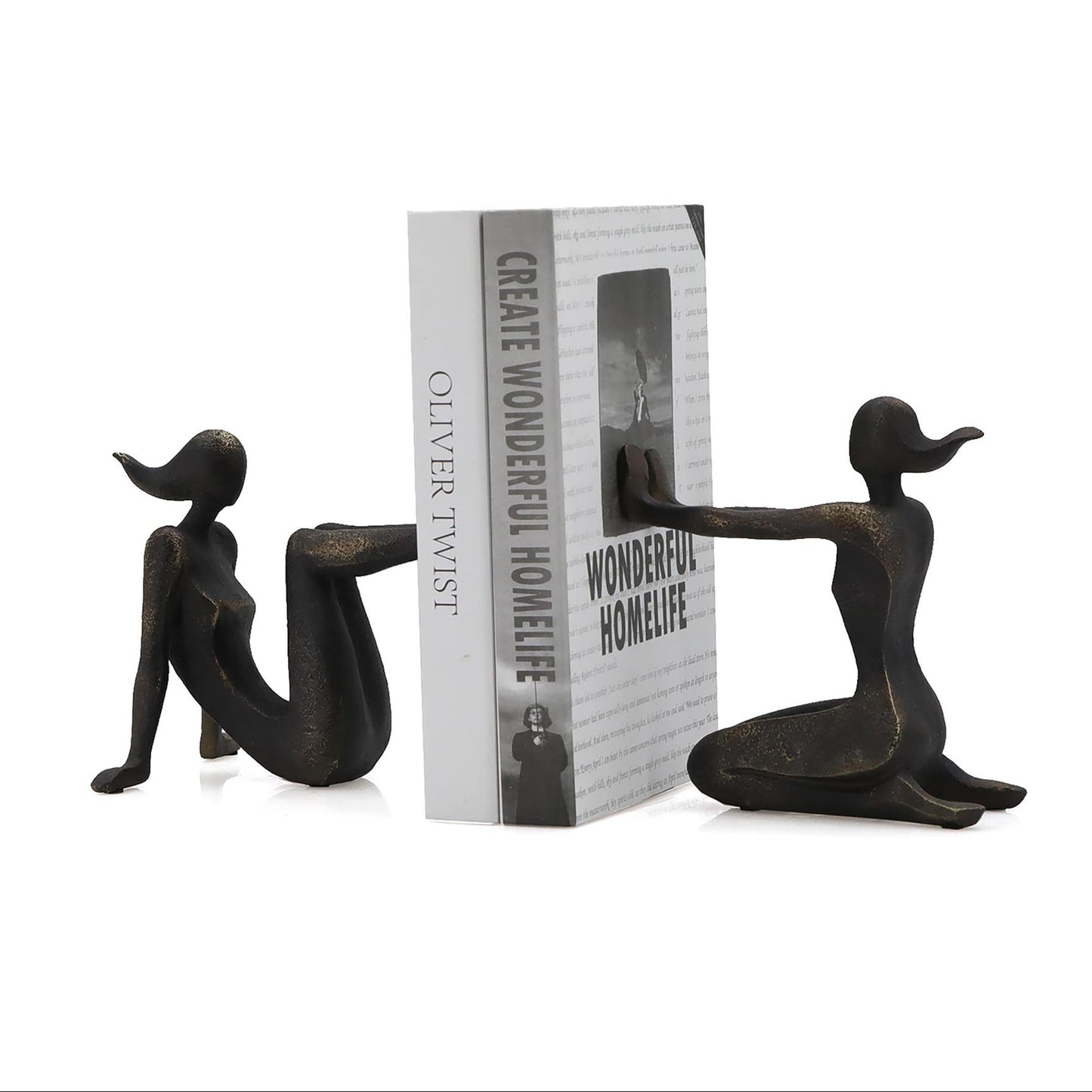 Pushing Women Bookends