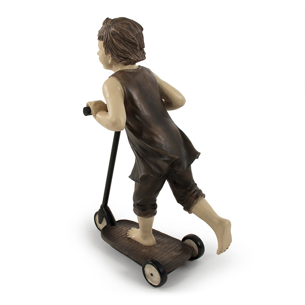 Boy on Scooter Statuette